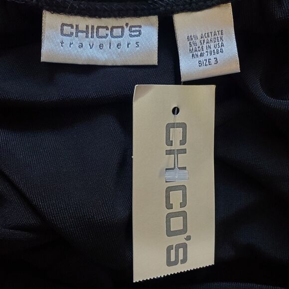 NEW Vintage 90s Chico's Plus Size Black Maxi Skirt - Picture 7 of 8